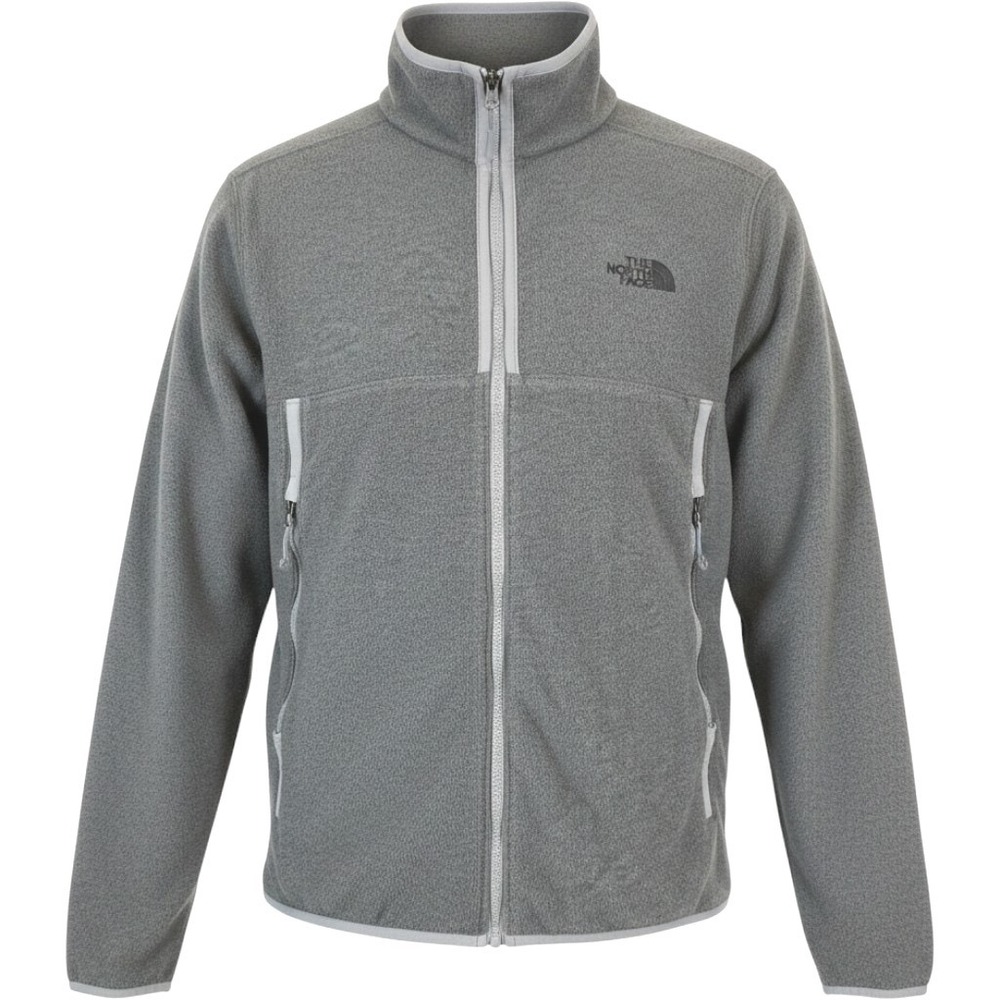 The North Face Glacier Alpine Jacket Mens M Gray Full Zip Fleece Hiking NF0A3MFV